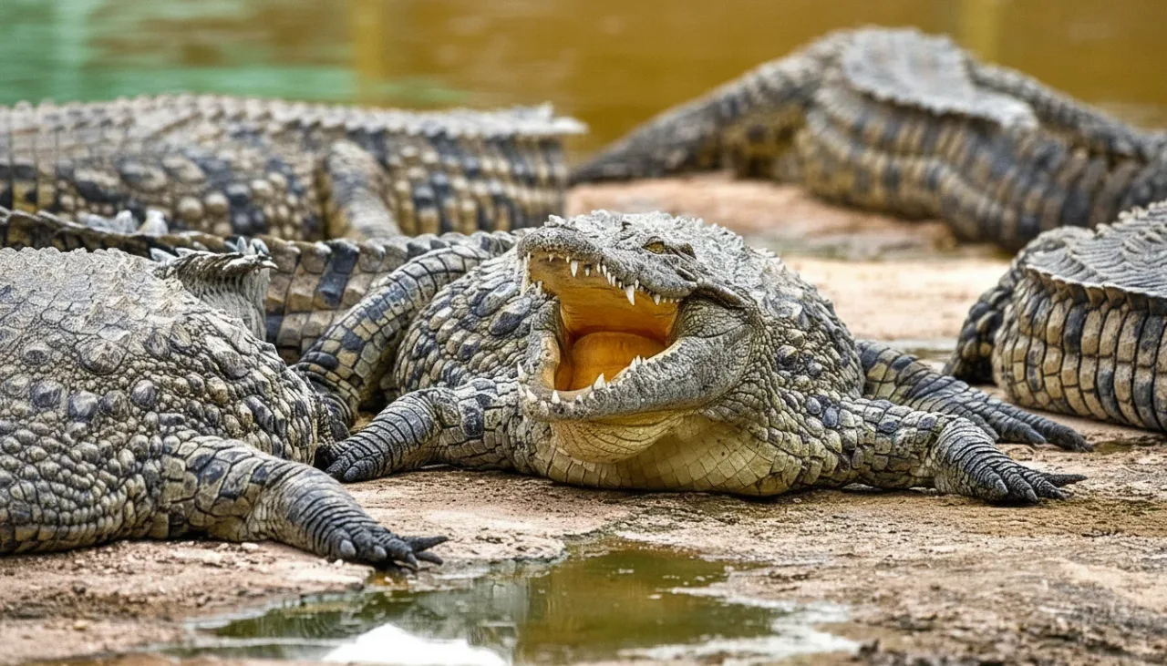 Nile crocodiles in Crocoparc Agadir