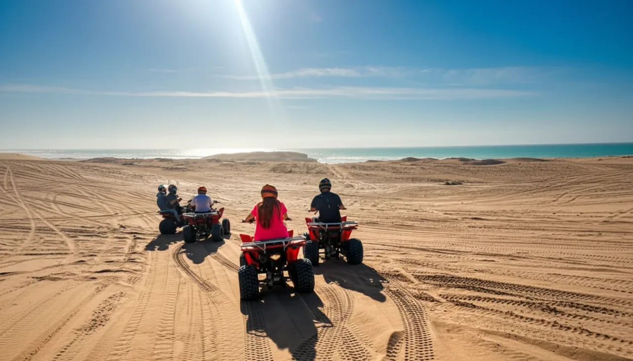 Vue panoramique sur l'océan Atlantique depuis un quad