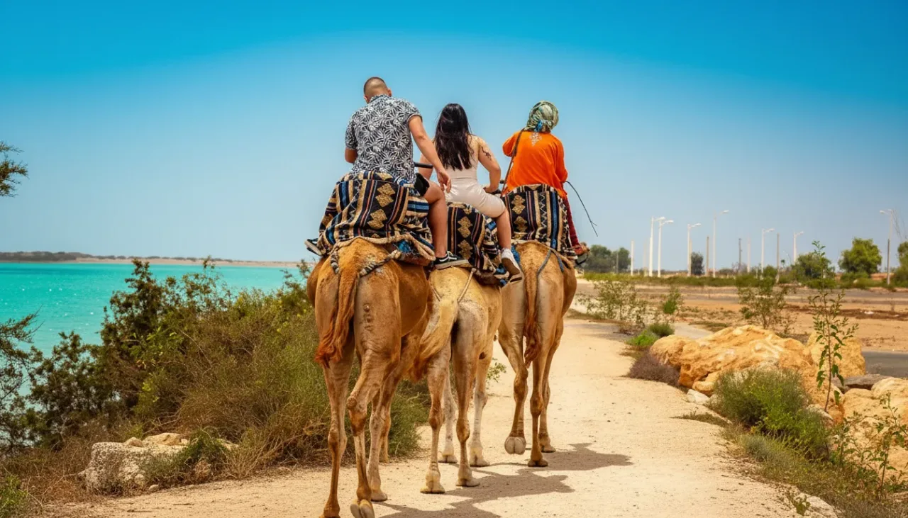 ركوب الجمال على واد سوس مع الشاي